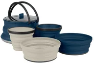 Kuchnia turystyczne i akcesoria - Sea To Summit Zestaw turystyczny składanych naczyń X-SET 12 sand / navy - miniaturka - grafika 1