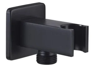 Laveo Laveo Kvadrato - przyłącze kątowe z uchwytem na słuchawkę czarny NPQ 760K - Akcesoria hydrauliczne - miniaturka - grafika 2
