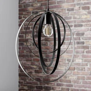 Euluna Lampa wisząca Ringo, 1-punktowa, czarna - Lampy sufitowe - miniaturka - grafika 3