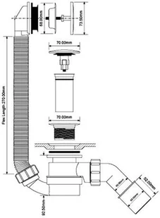 McAlpine Polska syfon wannowy click-clack chrom HC2600CL - Syfony - miniaturka - grafika 4