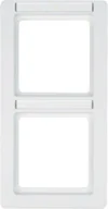 Klawisze i ramki - Hager Polo sp. z o.o. Ramka 2-krotna pionowa z polem opisowym śnieżnobiały aksamit Q.1 10126019 - miniaturka - grafika 1