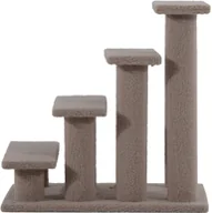 Drapaki dla kotów - PawHut DRAPAK SCHODKI DLA KOTA PSA 4 STOPNIE JASNY brąz - miniaturka - grafika 1