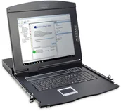 Przełączniki KVM - Digitus Professional Konsola modułowa 17\" LCD z touchpad KVM 16 portów 1U komplet kabli 16xDS-19231 klawiatura DS-72210-3US - miniaturka - grafika 1