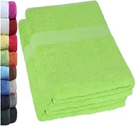 Ręczniki - NatureMark 2-pak chusteczek prysznicowych jakość premium 70 x 140 cm chusta prysznicowa ręcznik kąpielowy podwójne opakowanie, zielone jabłuszko, 70 X 140 CM 2er_dt_apfel - miniaturka - grafika 1