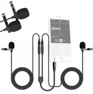 Mikrofony komputerowe - Maono Podwójny mikrofon krawatowy AU-404 do telefonu AU-404 - miniaturka - grafika 1