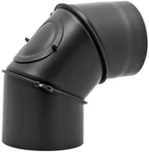 Akcesoria grzewcze - Spiroflex Kolano 3-segmentowe 160/90 mm czarne SX-WCZ160KRR90 - miniaturka - grafika 1