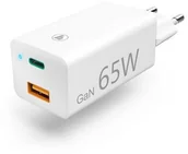 Ładowarki do telefonów - Hama sieciowa 1xUSB 1xUSB-C GaN PD 65W QC 3.0 biała - miniaturka - grafika 1