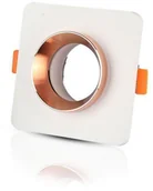 Oprawy, klosze i abażury - v-tac Oprawa Oczko V-TAC GIPS BETON GU10 Kwadrat Wpuszczany Biały/Różowe Złoto VT-862 - miniaturka - grafika 1