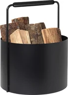 Akcesoria kominkowe - Blomus Pojemnik na drewno Ashi z czarną rączką 66164 - miniaturka - grafika 1