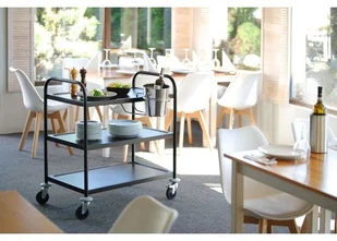 Hendi Wózek kelnerski 3-półkowy, czarny 811320 811320 - Wózki na żywność - miniaturka - grafika 4