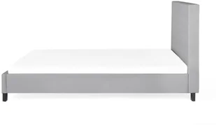 Beliani Łóżko jasnoszare tapicerowane 160x200 cm LA ROCHELLE - Łóżka - miniaturka - grafika 5