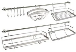 Metlex Reling kuchenny METLEX MX-4543, srebrny, 16 elementów - Miseczki i talerzyki dla dzieci - miniaturka - grafika 2