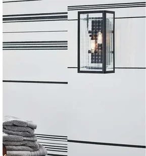 Markslojd Kinkiet LAMPA ścienna FULHAM 107182 prostokątna OPRAWA szklana klatka retro IP44 przezroczysta 107182 - Lampy ścienne - miniaturka - grafika 2