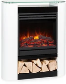 Kominki elektryczne - Klarstein Klarstein Studio 5 Arc kominek  elektryczny 1800 W płomienie LED grzejnik elektryczny/wentylator pilot FP6-Studio5ArcSmartB - miniaturka - grafika 1