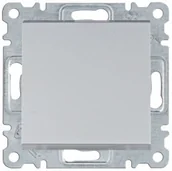 Wyłączniki światła i elektryczne - Hager lumina Łącznik uniwersalny/schodowy, srebrny WL0022 - miniaturka - grafika 1