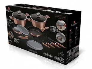 Berlinger Haus Lumarko Bh-7058 Rose Gold 13 elem. BH-7058 Kinghoff - Zestawy garnków i patelni - miniaturka - grafika 9