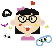 Łamigłówki - Goki Buźka magnetyczna gra dziewczynka 58492 - miniaturka - grafika 1