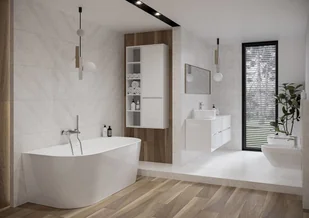 Cersanit Wanna wolnostojąca Crea przyścienna S301-301 S301-301 - Wanny - miniaturka - grafika 3