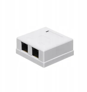Netrack gniazdo kompletne natynkowe 2xWtyk RJ-45 8p8c UTP Cat6 LSA 106-21 - Kable komputerowe i do monitorów - miniaturka - grafika 2