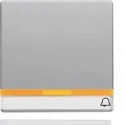 Wyłączniki światła i elektryczne - Berker ""KLAWISZ POJEDYNCZY """"DZWONEK"""" Z SOCZEWKĄ I POLEM OPISOWYM ALUMINIUM Q1 Q3 Q7 16286074"" - miniaturka - grafika 1