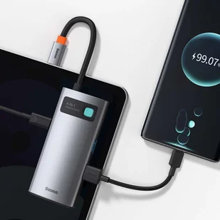 Baseus Hub 4w1 Metal Gleam Series USB-C do USB 3.0 + USB 2.0 + HDMI + USB-C PD 10088X23 - Adaptery i przejściówki - miniaturka - grafika 9
