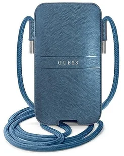 Guess Torebka GUPHMPSASBBL 6,1" niebieski/blue Saffiano Strap GUE001548-0 - Etui i futerały do telefonów - miniaturka - grafika 2