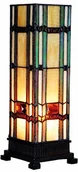 Lampy stojące - Lumilamp 5LL-9024 lampa w kształcie kolumny, lampa w stylu Tiffany 12,5 x 35 cm, 1 x E14, maks. 40 W, dekoracyjne kolorowe szkło Tiffany - miniaturka - grafika 1