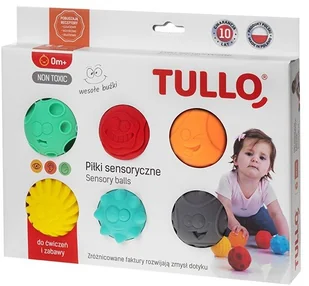 Am Tullo Am Tullo Piłki sensoryczne buźki 6 szt 462 - Zabawki zręcznościowe - miniaturka - grafika 5