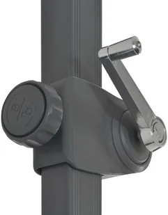 vidaXL Parasol wiszący z aluminiowym słupkiem, czerwony, 300 cm 312306 - Parasole ogrodowe - miniaturka - grafika 6