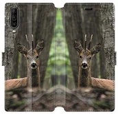 Etui i futerały do telefonów - Wiko Cokitec Pokrowiec ochronny do View 4 / View 4 Lite, skóra, motyw: sarna, drewno 88217 - miniaturka - grafika 1