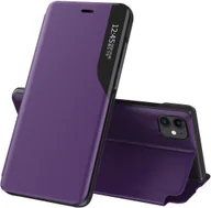 Etui i futerały do telefonów - Hurtel Eco Leather View Case elegancki futerał etui z klapką i funkcją podstawki iPhone 13 Pro Max fioletowy - miniaturka - grafika 1
