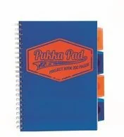 Pukka Pad Kołozeszyt B5 200 kartek w kratkę z zakładkami Neon niebieski PADS - Szkolne artykuły papiernicze - miniaturka - grafika 2