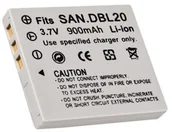 Akumulatory do aparatów dedykowane - amsahr Bateria  Grade A-ogniwa (900 mAh, 3.7 V) do SANYO DB-L20 Szary BT-SANYODBL20-1CT - miniaturka - grafika 1