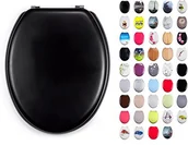 Deski sedesowe - MSV Deska sedesowa  z płyty MDF, czarny, 30 x 20 x 15 cm 981/140342 - miniaturka - grafika 1