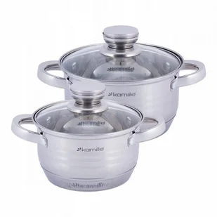 Kamille Zestaw komplet garnków ze stali nierdzewnej 4el. 4914 - Zestawy garnków i patelni - miniaturka - grafika 5