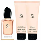 Zestawy perfum damskich - Giorgio Armani Si Si Zestaw Świąteczny Woda perfumowana 50 ml + Żel pod prysznic 75 ml + Balsam do ciała 75 ml - miniaturka - grafika 1