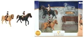 Figurki dla dzieci - Teddies Teddies zestaw 2 koni z dżokejami + akcesoria # z wartością produktów powyżej 89zł! - miniaturka - grafika 1