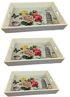 Tace i patery - GMMH drewniana taca Pisa 3-częściowy zestaw ln47  3 taca na kołdrę taca do serwowania taca drewniana taca do serwowania - miniaturka - grafika 1