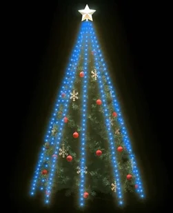 vidaXL Siatka lampek choinkowych, 400 niebieskich diod LED, 400 cm vidaXL - Oświetlenie świąteczne - miniaturka - grafika 4