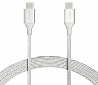 Kable USB - AmazonBasics kabel połączeniowy, USB typu C na USB typu C, standard USB 2.0, podwójnie pleciony nylon, 3 m, srebrny UTC-C-C-2.0-10FT-SLV - miniaturka - grafika 1