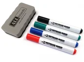 Akcesoria do tablic - Allboards Zestaw - gąbka magnetyczna do tablic szklanych + 4 markery suchościeralne ZMGMS - miniaturka - grafika 1