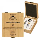 Wesele i ślub - Murrano Personalizowany Zestaw Akcesoriów Do Wina Ślubny ZDW1-017 - miniaturka - grafika 1