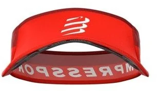Compressport daszek ULTRALIGHT VISOR V2 czerwony - Czapki i chusty sportowe męskie - miniaturka - grafika 3