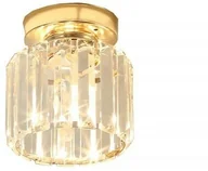 Lampy sufitowe - Vildevik Plafon, Punktowa Oprawa Sufitowa złota z kryształkami Glamour okrągły Ok. 20x20 11609 - miniaturka - grafika 1