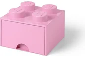 Pojemniki na zabawki - Lego Pojemnik "Brick 4" w kolorze jasnofioletowym z szufladami - 25 x 18 x 25 cm - miniaturka - grafika 1