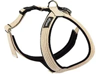 Szelki dla psów - Ami Play Grand bawełna uprząż dla psa Soft trwała i wytrzymała, z regulowanymi uchwytami, średnia, Beige - miniaturka - grafika 1