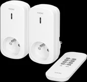 Inne akcesoria elektryczne - Orno Zestaw bezprzewodowych gniazd sterowanych pilotem 2+1 RS-4 - miniaturka - grafika 1