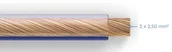 Kable - TechniSat Kabel głośnikowy 2x2,50mm2 CCA 1 metr - miniaturka - grafika 1