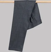 Spodnie męskie - Borgio spodnie rapallo szary slim fit - miniaturka - grafika 1