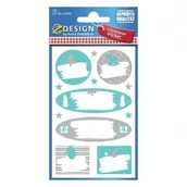 Ozdoby bożonarodzeniowe - Naklejki Z-DESIGN papierowe o teksturze lnu-do opisu ręcznego AVERY ZWECKFORM 12szt. /52294/ ZW759 - miniaturka - grafika 1